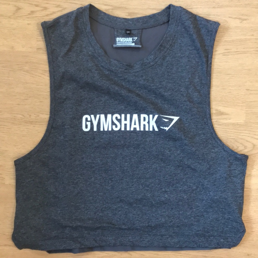 Gymshark Grey Cropped Workout Tank Size SMALL